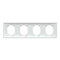 Plaque de finition Ovalis entraxe 71 mm S320708 blanc 4 postes horizontal