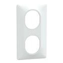 Plaque de finition Ovalis entraxe 71 mm S320724 blanc 2 postes vertical
