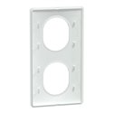 Plaque de finition Ovalis entraxe 71 mm S320724 blanc 2 postes vertical