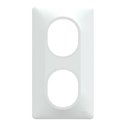 Plaque de finition Ovalis entraxe 71 mm S320724 blanc 2 postes vertical