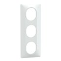 Plaque de finition Ovalis entraxe 71 mm S320726 blanc 3 postes vertical