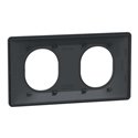Plaque de finition Ovalis entraxe 71 mm S340704 anthracite 2 postes horizontal
