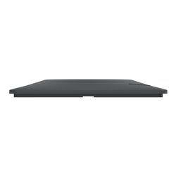 Plaque de finition Ovalis entraxe 71 mm S340726 anthracite 3 postes vertical