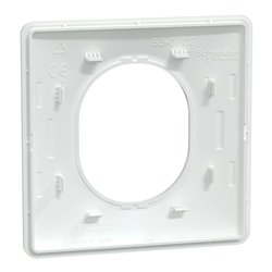 Plaque de finition Ovalis S300702 blanc antibactérien 1 poste
