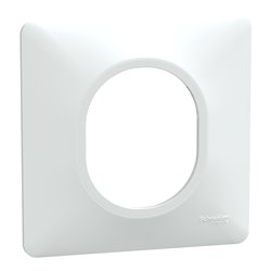 Plaque de finition Ovalis S320702 blanc 1 poste