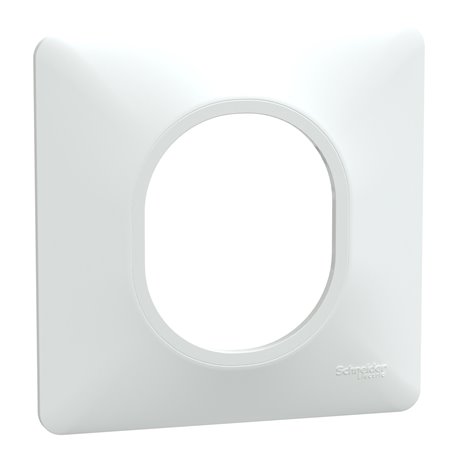 Plaque de finition Ovalis S320702 blanc 1 poste Plaque de finition Ovalis S320702 blanc 1 poste
