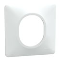Plaque de finition Ovalis S320702 blanc 1 poste