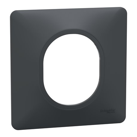 Plaque de finition Ovalis S340702 anthracite 1 poste Plaque de finition Ovalis S340702 anthracite 1 poste