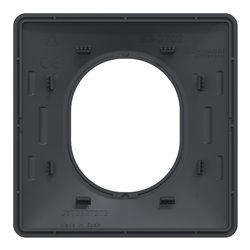 Plaque de finition Ovalis S340702 anthracite 1 poste