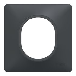 Plaque de finition Ovalis S340702 anthracite 1 poste