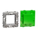 Lot de 10 supports de fixation avec protection de chantier Unica NU7002C 2 modules zamac