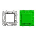Lot de 10 supports de fixation avec protection de chantier Unica NU7002C 2 modules zamac