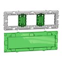 Lot de 10 supports de fixation + protection chantier Unica NU7006C 6-8 modules 3 postes zamac
