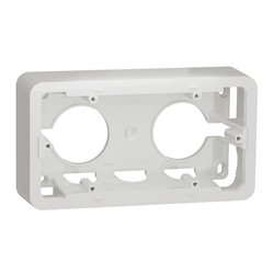 Lot de 5 boîtes en saillie Unica NU840418 Blanc 2 postes