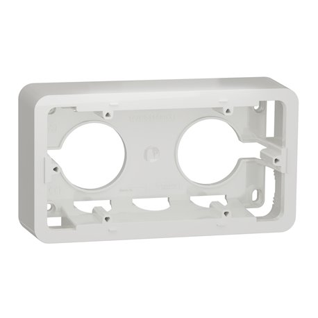 Lot de 5 boîtes en saillie Unica NU840418 Blanc 2 postes Lot de 5 boîtes en saillie Unica NU840418 Blanc 2 postes