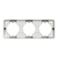 Lot de 2 boîtes en saillie Unica NU840618 Blanc 3 postes