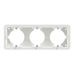 Lot de 2 boîtes en saillie Unica NU840618 Blanc 3 postes