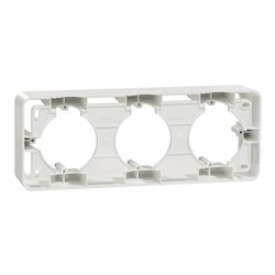 Lot de 2 boîtes en saillie Unica NU840618 Blanc 3 postes