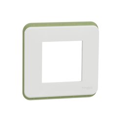 Lot de 100 plaques de finition Unica Pro NU400218P Blanc 1 poste