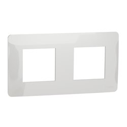 Plaque de finition Unica Studio NU200418 Blanc 2 postes