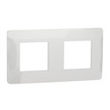 Plaque de finition Unica Studio NU200418 Blanc 2 postes