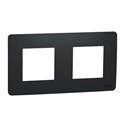 Plaque de finition Unica Studio NU200454 Anthracite 2 postes
