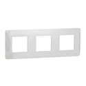 Plaque de finition Unica Studio NU200618 Blanc 3 postes