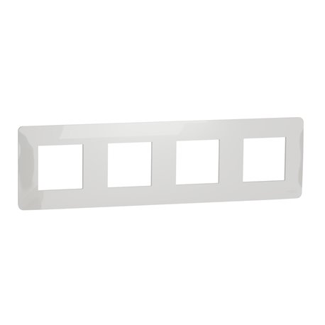 Plaque de finition Unica Studio NU200818 Blanc 4 postes