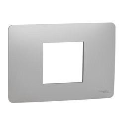 Plaque de finition Unica Studio NU210230 Alu 2 modules