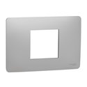 Plaque de finition Unica Studio NU210230 Alu 2 modules