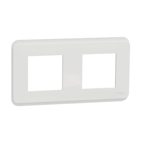 Plaque de finition Unica Pro NU400418 Blanc 2 postes