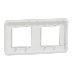 Plaque de finition Unica Pro NU400418 Blanc 2 postes