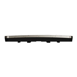 Plaque de finition Unica Studio Métal N NU280253M Black aluminium liseré Anthracite 1 poste