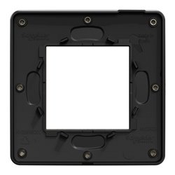 Plaque de finition Unica Studio Métal N NU280253M Black aluminium liseré Anthracite 1 poste