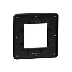 Plaque de finition Unica Studio Métal N NU280253M Black aluminium liseré Anthracite 1 poste
