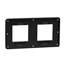 Plaque de finition Unica Studio Métal N NU280456M Aluminium liseré Anthracite 2 postes