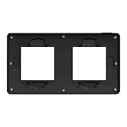 Plaque de finition Unica Studio Métal N NU280456M Aluminium liseré Anthracite 2 postes