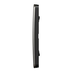 Plaque de finition Unica Studio Métal N NU280653M Black aluminium liseré Anthracite 3 postes