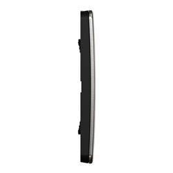 Plaque de finition Unica Studio Métal N NU280653M Black aluminium liseré Anthracite 3 postes