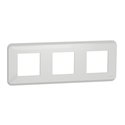 Plaque de finition Unica Pro NU400618 Blanc 3 postes
