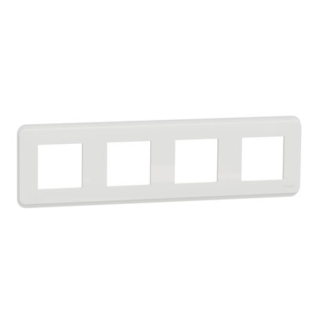 Plaque de finition Unica Pro NU400818 Blanc 4 postes