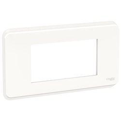 Plaque de finition Unica Pro NU411418 Blanc 4 modules
