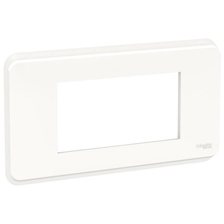 Plaque de finition Unica Pro NU411418 Blanc 4 modules