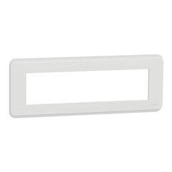 Plaque de finition Unica Pro NU411818 Blanc 8 modules