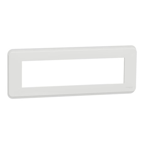 Plaque de finition Unica Pro NU411818 Blanc 8 modules