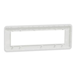 Plaque de finition Unica Pro NU411818 Blanc 8 modules