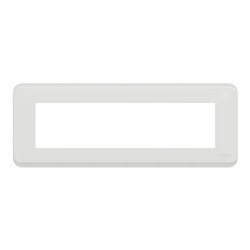 Plaque de finition Unica Pro NU411818 Blanc 8 modules