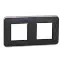 Plaque de finition Unica Pro NU400454 Anthracite 2 postes
