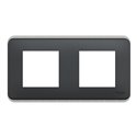 Plaque de finition Unica Pro NU400454 Anthracite 2 postes
