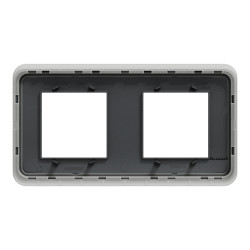 Plaque de finition Unica Pro NU400454 Anthracite 2 postes